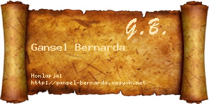 Gansel Bernarda névjegykártya